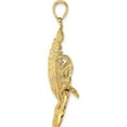 thumbnail image 2 of 14K Yellow Gold Moveable Lobster Charm (30.5 X 16.65) Made In United States k7871, 2 of 5