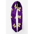 thumbnail image 2 of Bimba Purple Butterflies Pure Silk Printed Scarf Dupatta Head Neck Wrap Bandanas For Women 40 x 40 Inches, 2 of 6