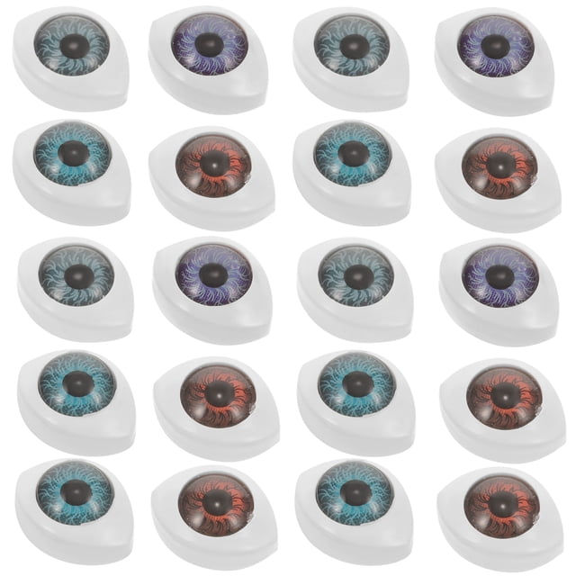 Miangastore 100pcs Creative Simulation Eyeball Hemisphere Eyeball Fake Eyes Decor (Mixed Color)