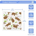 thumbnail image 3 of GZHJMY Relaxing Sloths on Jungle Summer Forest Washcloth Set of 4 Pcs 100% Cotton Small Face Towel, 12 x 12 inch Washcloths, 3 of 7