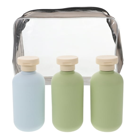 3pcs Empty Travel Bottles For Toiletries 200ml Leak Proof Squeezable Travel Size Containers With Clear Bag Travel Essentials Accessories