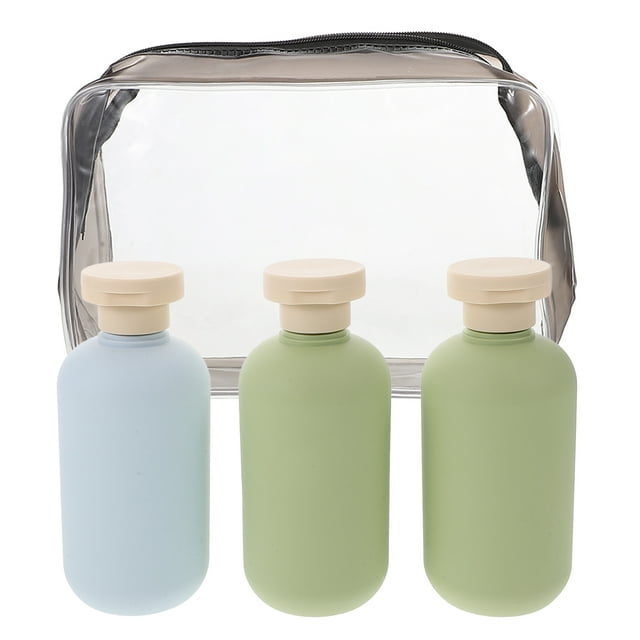 Shisuyan 3pcs Empty Travel Bottles For Toiletries 200ml Leak Proof Squeezable Travel Size Containers With Clear Bag Travel Essentials Accessories