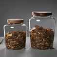 thumbnail image 3 of DEEPCRAFF Tea Sugar Coffee Canisters Transparent 1Pack 7.9x5.1x3.9In Glass, 3 of 6