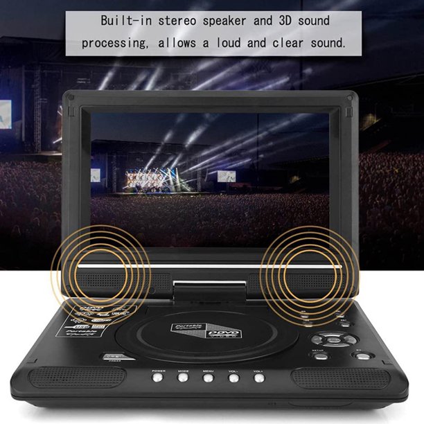 9.8 Inch 16:9 Widescreen 270° Rotatable LCD Screen Home Car TV DVD