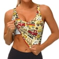thumbnail image 3 of Uemuo Vehicles Pattern Women's Sports Bra - High Impact Support, Breathable, and Comfortable Athletic Bra for Running, Yoga, and Workouts, 3 of 9