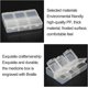 thumbnail image 3 of CHAO Pastillero pequeño, Pastillero diario, Caja de medicina de bolsillo, Caja de medicina transparente portátil de 6 celdas, Caja de almacenamiento de pendientes de joyería, 2 piezas, 3 of 5