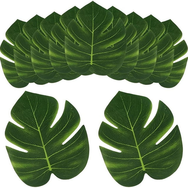 Hojas Tropicales Artificiales Tela Decoración De Hojas De Palma Hojas De Palma Decoración De La Selva Para Fiesta Temática Hawaiana Luau Jungle Beach 12 Uds sonducket HA037453-00