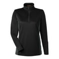 thumbnail image 4 of Harriton M786W Women's Flash Snag Protection Plus IL Colorblock Quarter-Zip Pullover-Black/ Dark Charcoal-S, 4 of 6