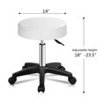 thumbnail image 3 of Gymax 1 PC Réglable Hydraulique Roulement Barre Pivotante Tabouret Massage Spa Siège de Beauté Blanc, 3 of 10