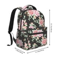 thumbnail image 2 of Easygdp Rose Flowers Mochila Ergonómica Versátil para Laptop - Múltiples Bolsillos, Correas Ajustables, Unisex para Escuela, Viajes y Actividades al Aire Libre-One Size, 2 of 5