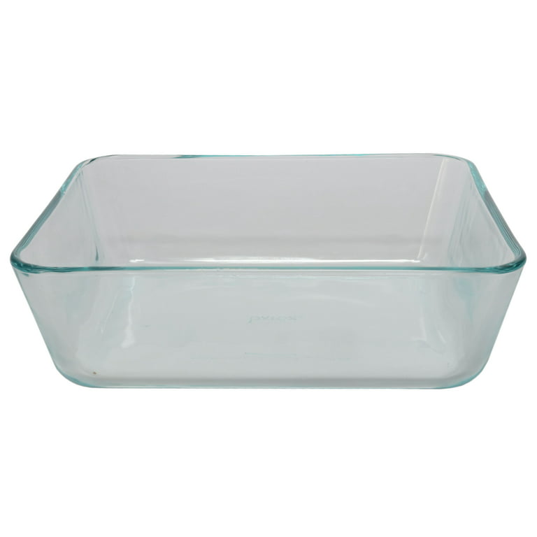 Pyrex 7212 11-Cup Rectangle Glass Food Storage Dish with 7212-PC Cadet Blue  Plastic Lid Cover