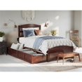 thumbnail image 1 of AFI Warren Solid Wood Twin Bed w/ Footboard & Drawers in Walnut, 1 of 13