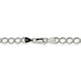 thumbnail image 4 of 925 Sterling Silver 5.75mm Fancy Curb Chain 20 Inch, 4 of 7