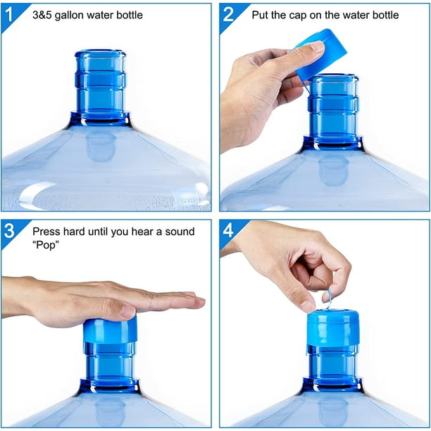 5 pièces bouchon de cruche d'eau TPR couvercles d'eau de remplacement  réutilisables pour bouteilles d'eau 55mm 5 gallons H168 99732