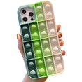 thumbnail image 1 of Liquid Silicone Case Bubble Wrap Phone Case Stress Relief Fidget Sensory Toy Shockproof Non-Yellowing Phone Case for iPhone 12 Pro Max Mini (H, for iPhone 12 Pro Max), 1 of 7