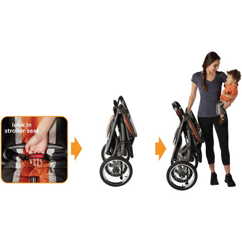 orange graco jogging stroller