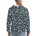 thumbnail image 7 of Salouo Daisy Floral B Pattern Hoodie Sweatshirts for Women, Autumn Pullover Hoodie Workout Sweat Women's Long Sleeve Preppy Sweatshirts-X-Large, 7 of 7