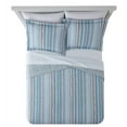 thumbnail image 2 of Mainstays Blue & Gray Vertical Stripe Quilt Sham, Reversible, Standard/Queen, 2 pack, Adult/Teen, 2 of 5