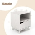thumbnail image 3 of Costway 1 PCS Nightstand Sofa Side End Table with Storage Shelf & Drawer Space-Saving White, 3 of 8