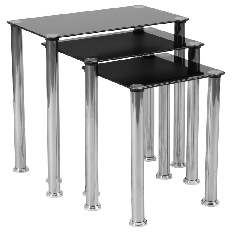 Black glass nest of tables argos deals
