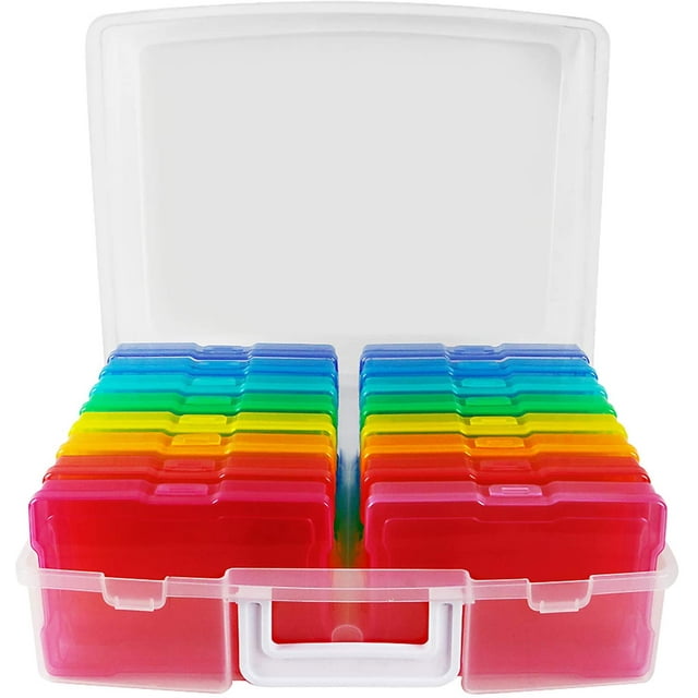 Caja de almacenamiento, cajas transparentes para manualidades, contenedores de fotos para fotos Adepaton WRMH-1567-2