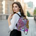 thumbnail image 6 of FORMRS Mini Backpack Purse for Women Quilted Travel Daypack Casual Shoulder Bag, Green Wavy Plaid, 6 of 7