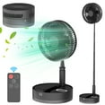 thumbnail image 1 of 9-inch Portable Pedestal Fan 10800mAh Battery Type-C Rechargeable Oscillating Standing Fan with LED Night Light Remote Control Telescopic 4 Speed Quiet Timer Fan for Home Kitchen Outdoor Camping, 1 of 8