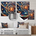 thumbnail image 4 of Designart "Galactic Universe in Orange and Blue I" Comets Metal Wall Decor, 4 of 5