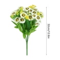thumbnail image 3 of Tallos de crisantemo artificial | Ramo pequeño de margaritas de plástico sintético | Arreglos florales decorativos de seda para centros de mesa de bodas y decoración del hogar, 3 of 6