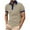 Khaki, variant on WAVSUF Lapel polo Shirt for Mens Soft Pique Polos Button T-Shirt Coffee Size M