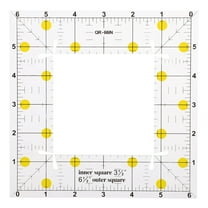 UNOMOR 1Pcs Assorted Color Quilting Template Square for Sewing Projects Plastic Measuring Tool