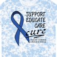 thumbnail image 4 of Inktastic Support, Educate, Care, Cure Colon Cancer Awareness T-Shirt, 4 of 5