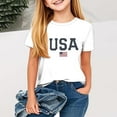 thumbnail image 2 of Taqqpue Toddler Kids American Flag Shirt 4th of July T Shirt Casual Cotton Short Sleeve Patriotic Tees for Girls Boys 2-13 Years, 2 of 4