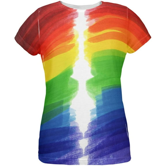 Color Me Gay Lesbian Pride All Over Womens T Shirt Multi MD