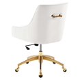 thumbnail image 5 of Computer Work Desk Chair, White, Velvet, Modern Contemporary, Home Business Office Furniture, 5 of 7