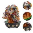 thumbnail image 3 of CHUANK Fortune Tree Decor Money Desktop Ornament Mini Artificial Bonsai The Office Ornaments Colorful, 3 of 8