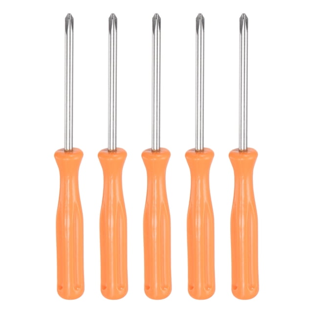 Destornillador Phillips Uxcell de 5 piezas PH1 de 4" de longitud con mango antideslizante, amarillo