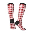 thumbnail image 4 of Balery Plaid Heart Printed Novelty Socks Men's Women's Crew Socks Sports Socks Knee High Socks Cotton Socks Quirky and Cool Socks, 4 of 9