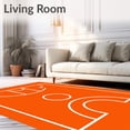 thumbnail image 2 of ODIKA 2'x3' Machine Washable Non-Slip Area Rug, Basketball Court Hallway Decorative Surface High Traffic Rug, Orange, 655275, 2 of 7