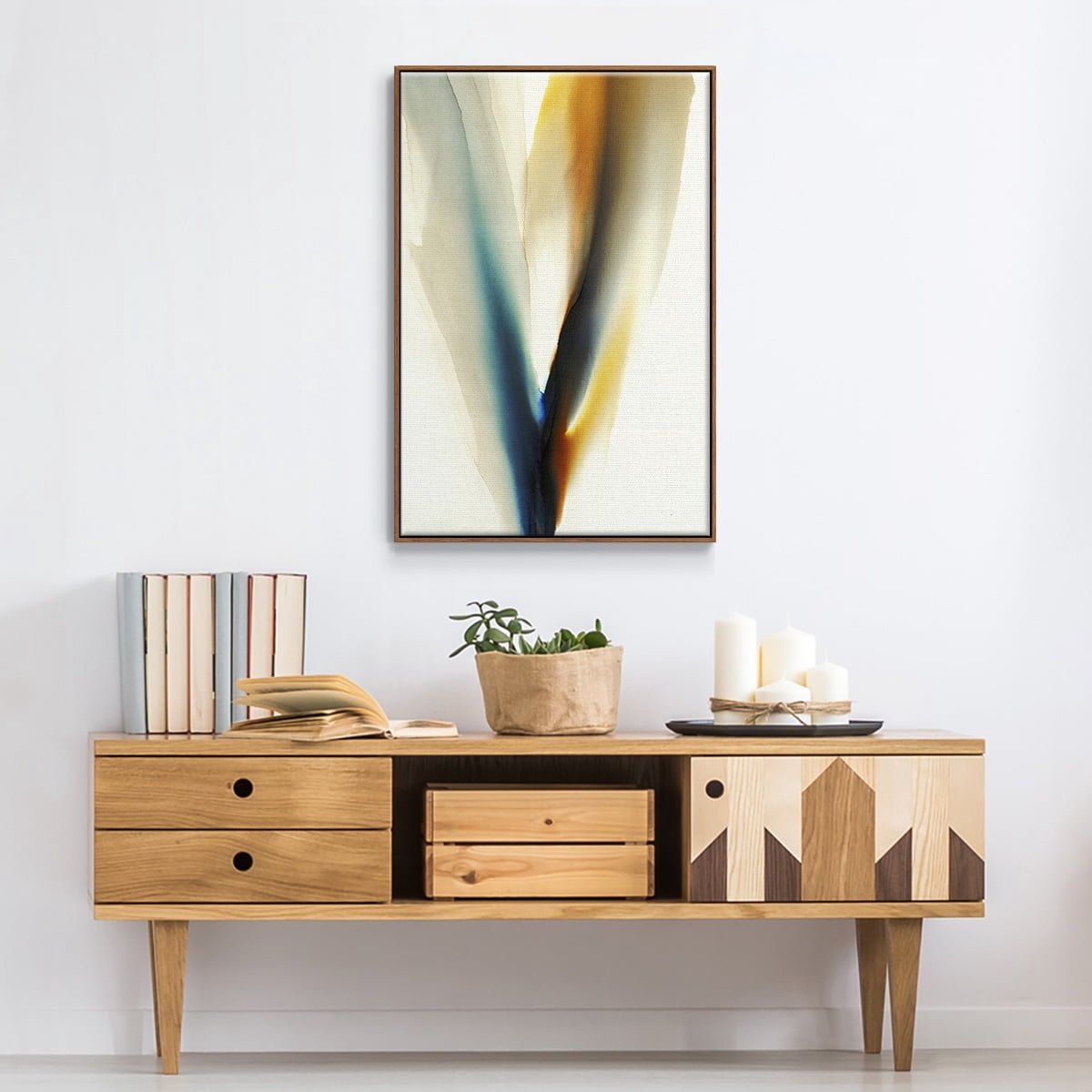 Surreal Tendencies Framed Premium Gallery Wrapped Canvas - Ready to Hang - 27 x 41 - Walnut Floating Frame