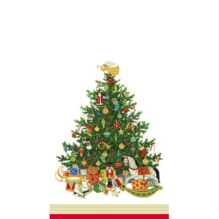 Christmas Tree Napkin - Christmas Paper Guest Napkins 15pk 12760G Oh Christmas Tree Ivory