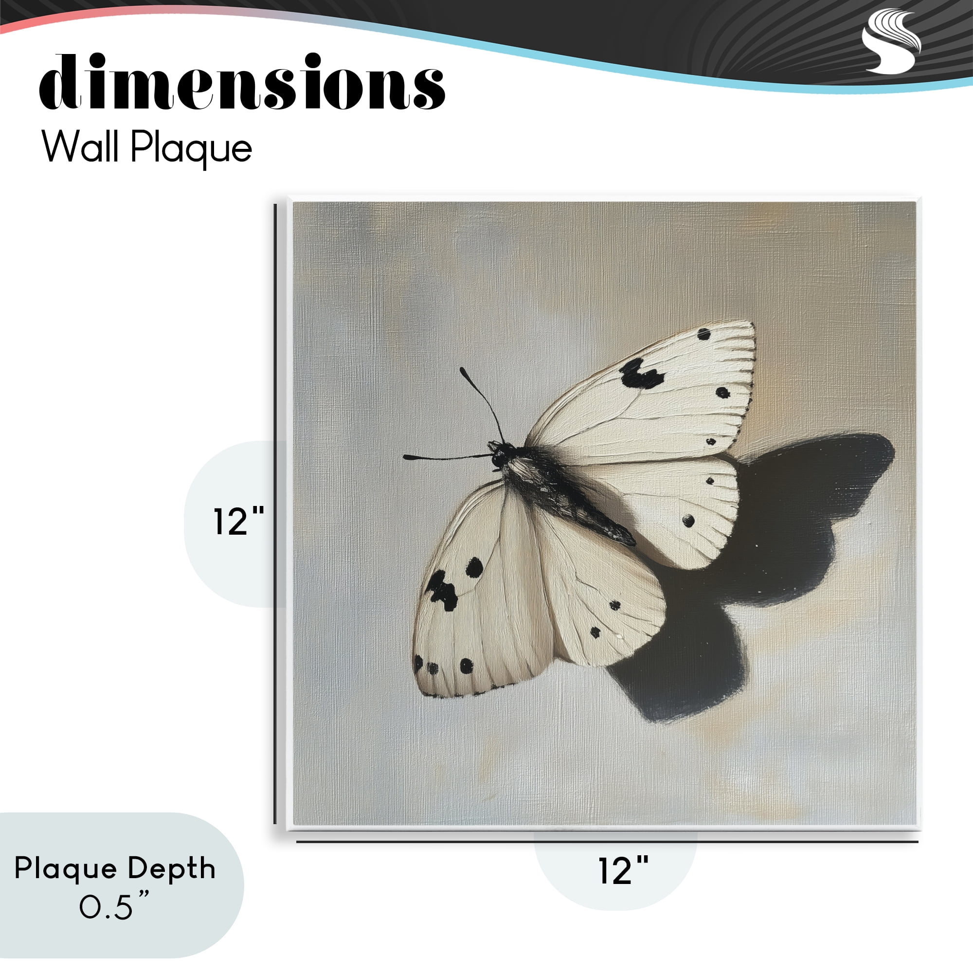 Stupell Industries Velvet's Butterfly Wings Wall Plaque Art, design by Svetlana Aleynikova