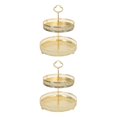 thumbnail image 3 of Transemion Stylish Nordic Texture Storage Tray for Double Fruit Snacks Stripe Height 25cm 2Set, 3 of 6
