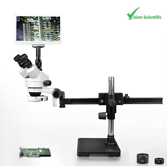 Vision Scientific VS-2AFZ-IFR07-RET11.6 Trinocular Zoom Stereo Microscope