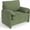Green, variant on Oversized Accent Chair, 37" Chenille Armchair for Living Room, Beige | Comfy Upholstered Reading Chair, Chair and a Half, Modern Single Sofa Chairs for Bedroom, Nook, Apartment