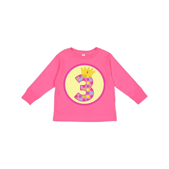 Inktastic Princess 3rd Birthday Girls Long Sleeve Toddler T-Shirt