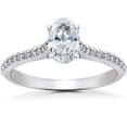 thumbnail image 1 of 1 1/4ct Oval Diamond Engagement Ring Solitaire 14K White Gold, 1 of 4