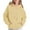 Khaki, variant on Women's Long Sleeved Pullover Hooded Fashion Solid T-shirt Drawstring Blouse Round Neck Casual Tops Hooded Sweatshirts