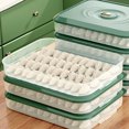 thumbnail image 2 of 2 cajas para albóndigas de gran capacidad para el hogar, refrigerador, congelador, cajas especiales selladas para almacenar raviolis de alimentos congelados frescos de múltiples capas, 2 of 5