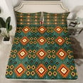 thumbnail image 2 of Manfei Tribal Aztec Twin Sheet Sets for Adult, Vintage Bohemian Style Twin Fitted Sheet, Hippie Geometric Flat Sheet, Lightweight Room Decor, 3pcs, 2 of 7